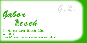 gabor mesch business card
